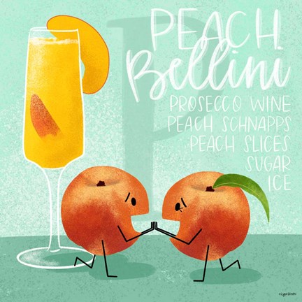 Framed Peach Bellini Print