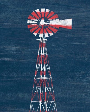 Framed Americana Windmill Print