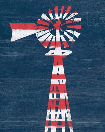 Framed Americana Windmill II Print