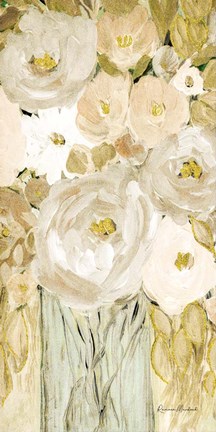 Framed Golden Glitter Vase No. 1 Print