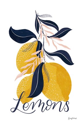 Framed Lemons I Print