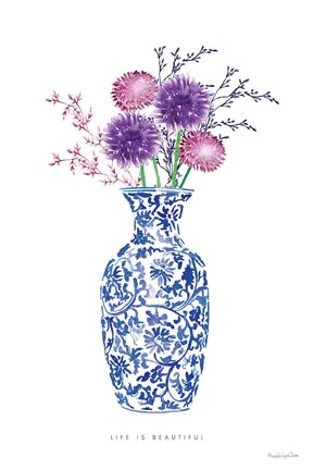 Framed Chinoiserie Style II Print