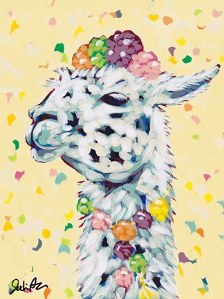 Framed Drama Llama III Print