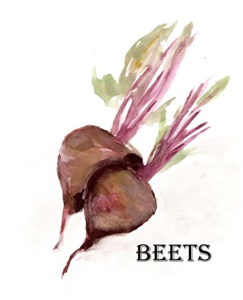 Framed Veggie Sketch IV-Brown Beets Print