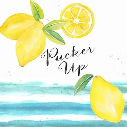 Framed Fresh Fruit Sentiment IV-Lemon Print