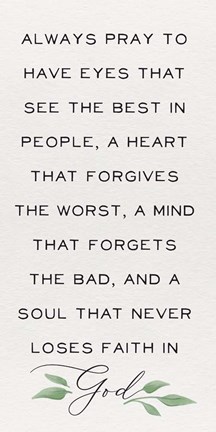 Framed Inspirational Life panel I-Always Pray Print