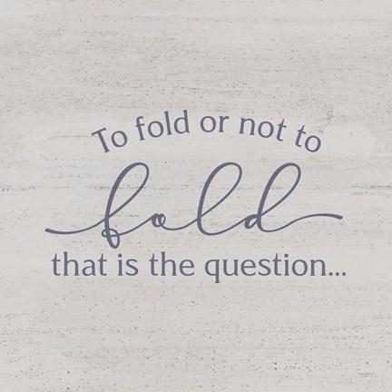 Framed Laundry Room Humor V-Fold Print