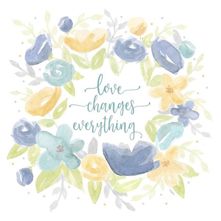 Framed Kellys Garden VIII-Love Changes Everything Print