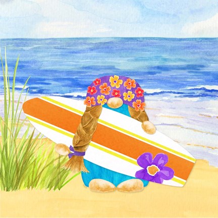 Framed Gnomes of Summer III Print