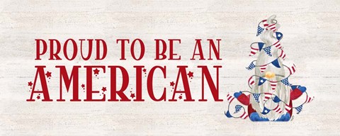 Framed Patriotic Gnomes panel II-American Print