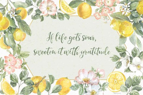 Framed Citrus Charm I Print