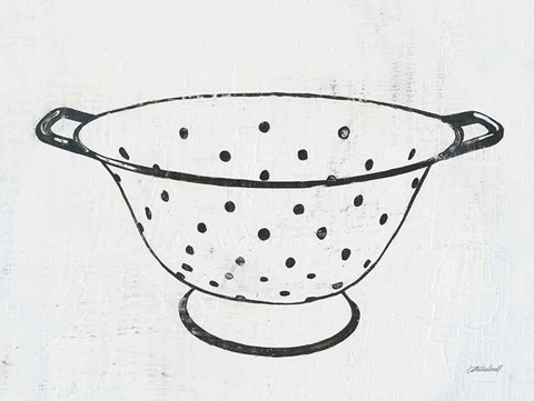 Framed Retro Colander Print