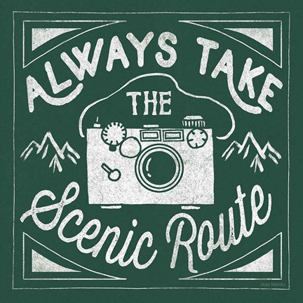 Framed Great Outdoors VIII Forest Green Print