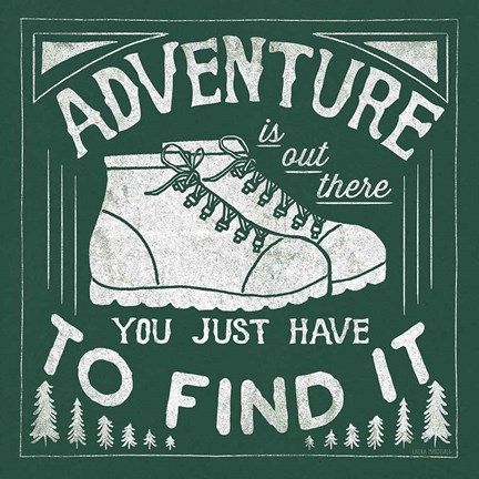 Framed Great Outdoors VII Forest Green Print