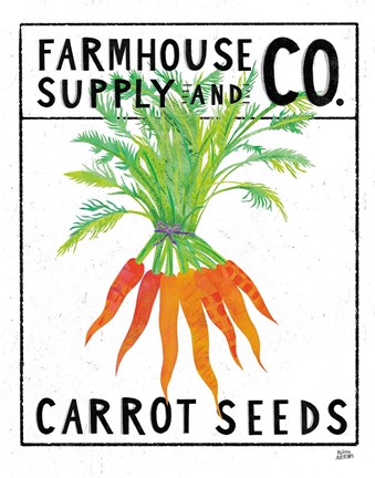 Framed Kitchen Garden Seed Packet IV Print