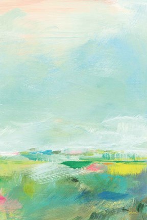 Framed Colorful Horizon Vertical Crop III Print