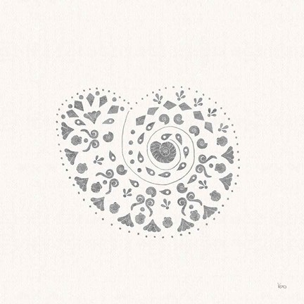 Framed Sea Charms IV no Words Silver Print