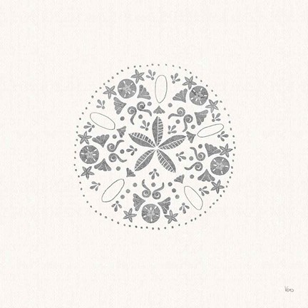 Framed Sea Charms II no Words Silver Print