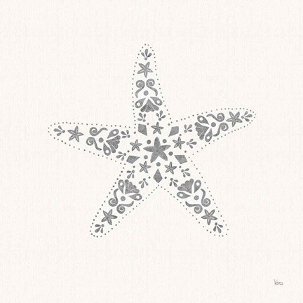 Framed Sea Charms I no Words Silver Print