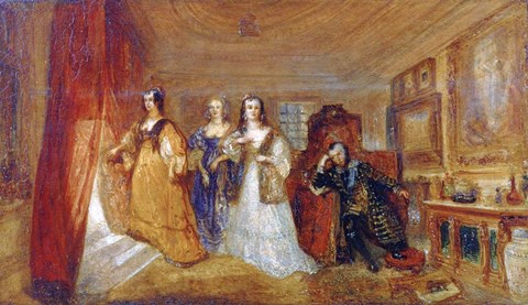 Framed Lucy, Countess of Carlisle, and Dorothy Percys Visit to their Father Lord Percy, c1831 Print