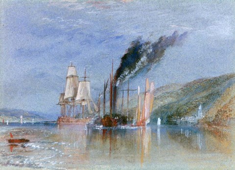 Framed Between Quillebeuf and Villequier, c1832 Print