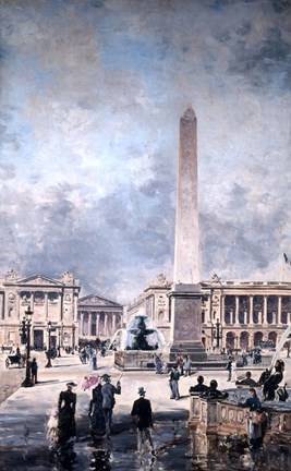 Framed Obelisk of Luxor and the Place de la Concorde, 1891 Print