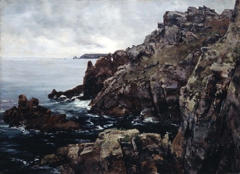 Framed Headland of Raz, 1884 Print