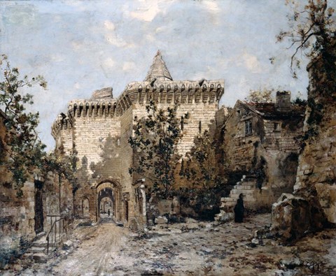 Framed Door of Cordelieres and the Castle, 1891 Print