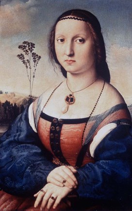 Framed Portrait of Maddalena Doni, 1506 Print