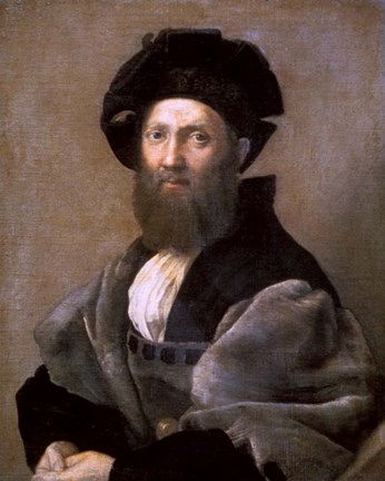 Framed Portrait of Baldassare Castiglione, 1514-1515 Print