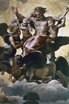 Framed Vision of Ezekiel, c1518 Print