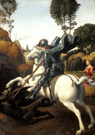 Framed Saint George and the Dragon, c1506 Print