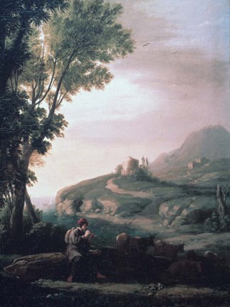 Framed Pastoral Landscape, c1620-1682 Print