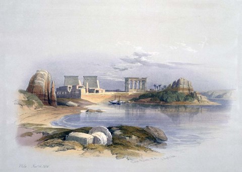 Framed Philae, 1838 Print