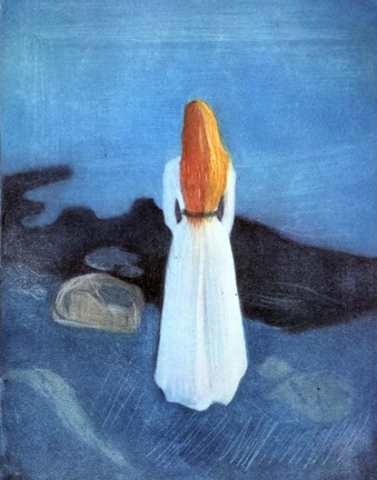 Framed Young woman on the Seashore, 1896 Print