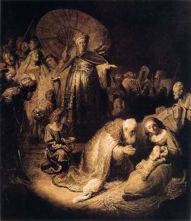 Framed Adoration of the Magi, 1632 Print