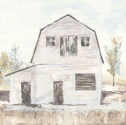 Framed White Barn VI Print