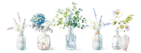 Framed Beach Flowers I Panel Print