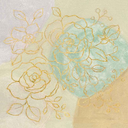 Framed Mid Mod Sophisticated Floral II Print