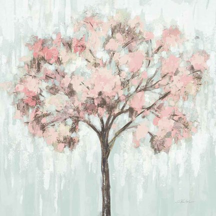 Framed Blooming Tree Blush Crop Print