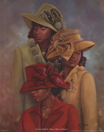 Framed Crowns of Glory: Grace, Mercy &amp; Peace Print