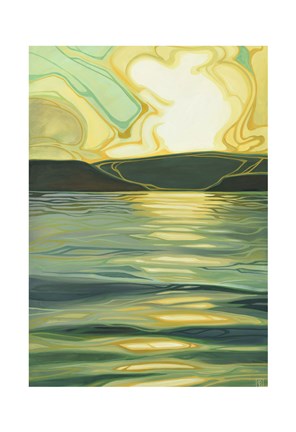 Framed Sun-Kissed Waves II Print