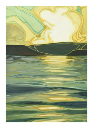 Framed Sun-Kissed Waves II Print