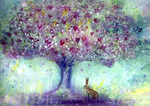Framed Hare And The Magical Tree Print