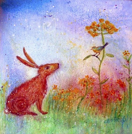 Framed Hare And The Song Bird Print