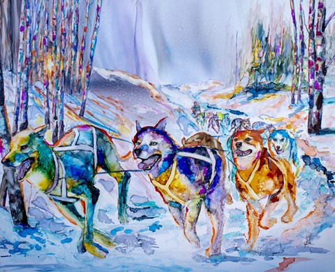 Framed Paws in Motion Print