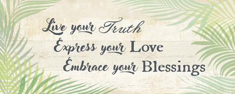 Framed Embrace your Blessings Print