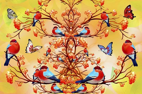 Framed Birdgarden Print