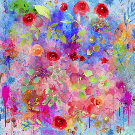 Framed Sea Of Colors 4 Print