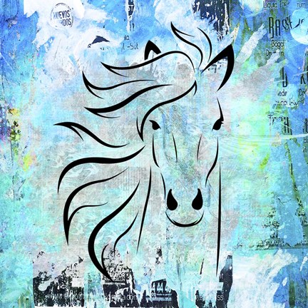 Framed Horse Draw Print